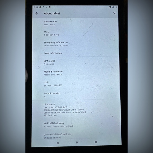 Sky Devices Elite T8 Plus Black 32GB GLASS SCRATCHED - Picture 3 of 5